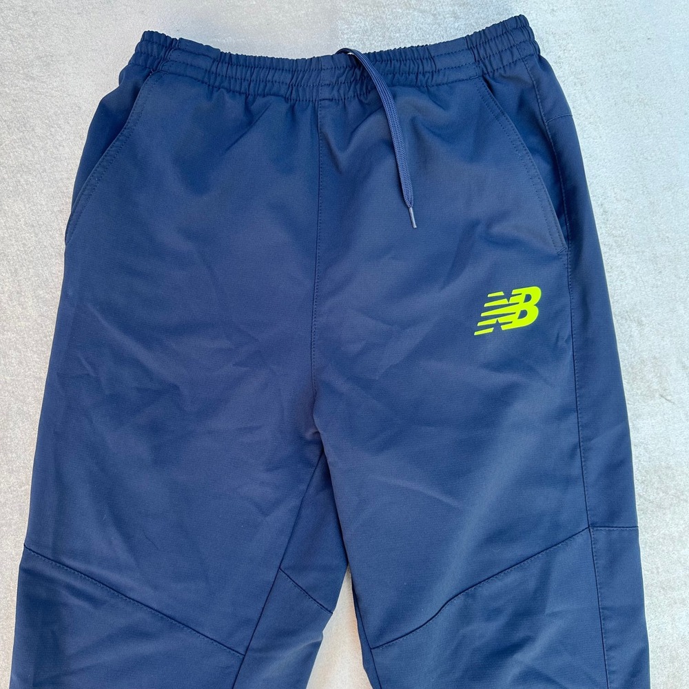 New Balance Womens Medium Navy Stretch Athletic Track Pants Ankle Zip Drawstring
